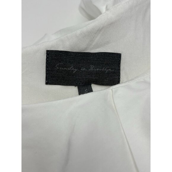 NWT Sunday in Brooklyn Anthropologie White Ruffle One Shoulder Mini Dress Sz S - Picture 4 of 11